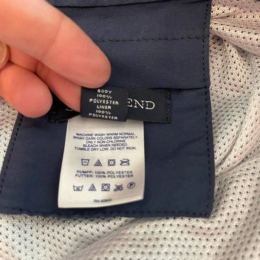 Men's Lands' End swim shorts trunks mesh color block size 36 Like New blue